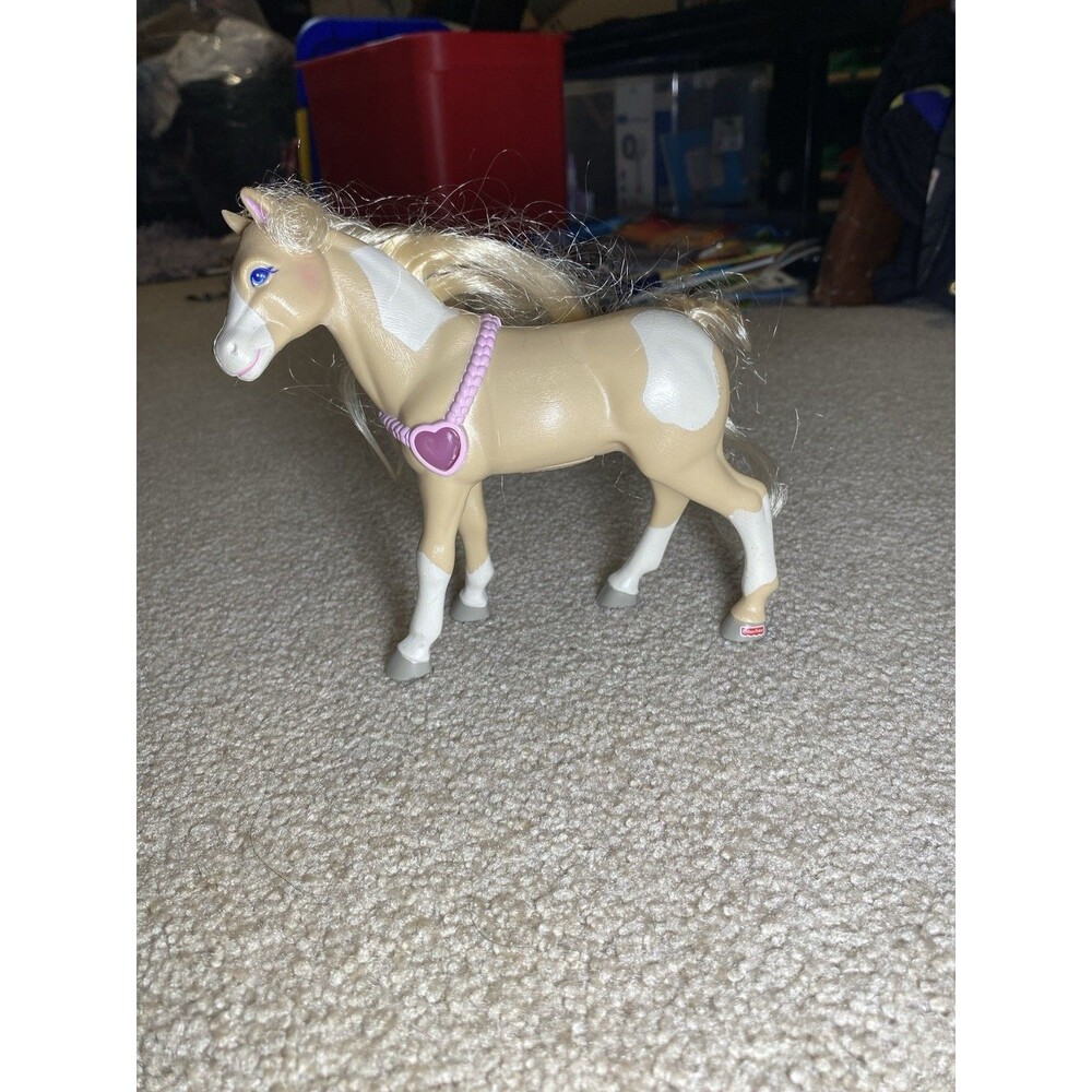 Fisher Price Loving Family Palomino Horse White Spots Blue Eyes Vintage 2001